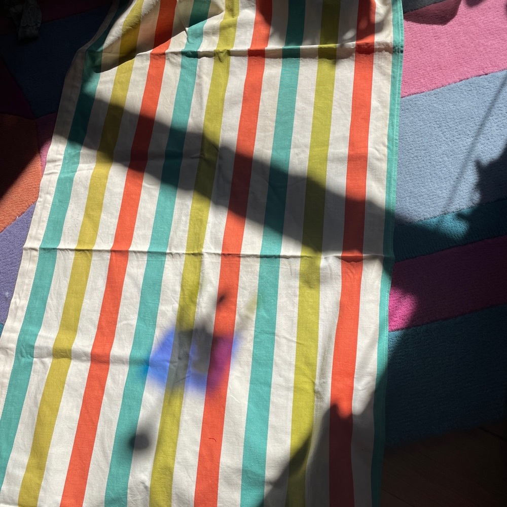 Single Vintage striped curtain